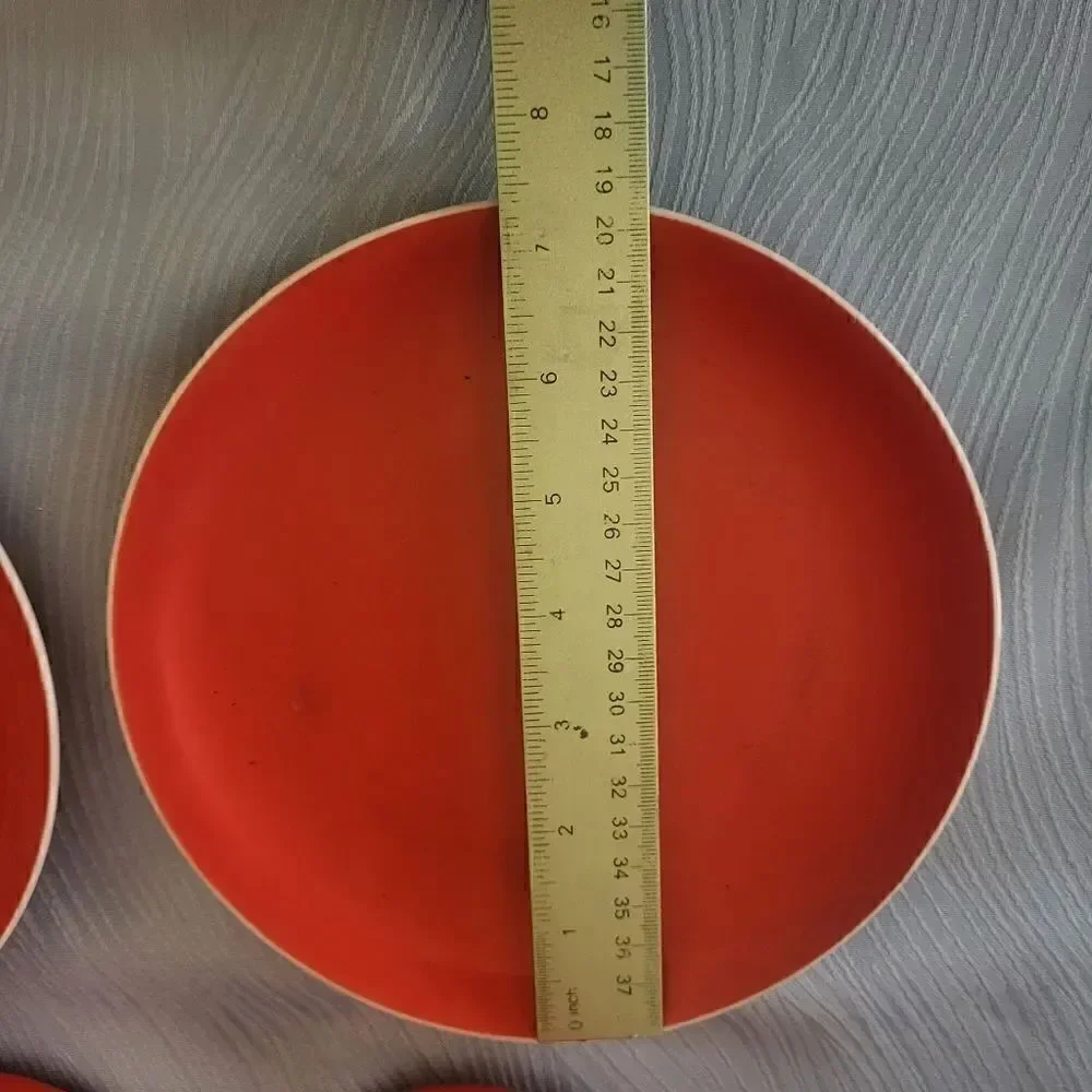 Vintage Pristine '70’s 2 Piece Set-Mod Bright Red Soup Cup and Sandwich Plate